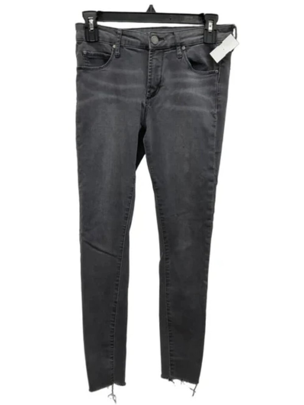 Articles of Society Skinny Jeans Dark Grey Distressed Hem Size 28